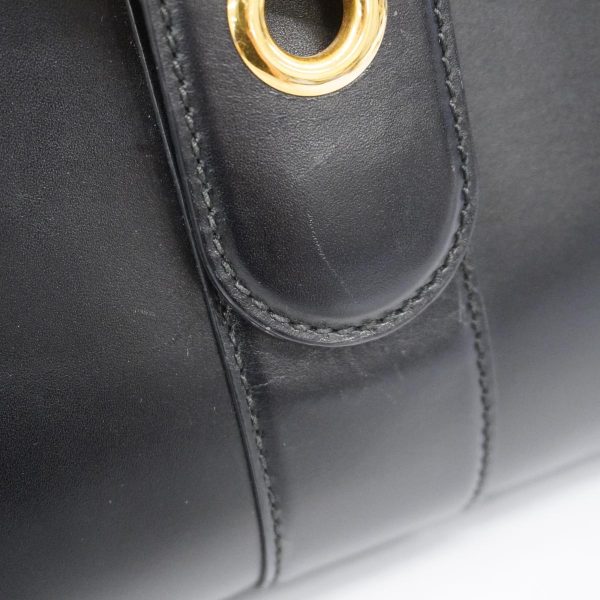 1240001039000 15 Gucci Tote Bag Leather Black Gold Hardware