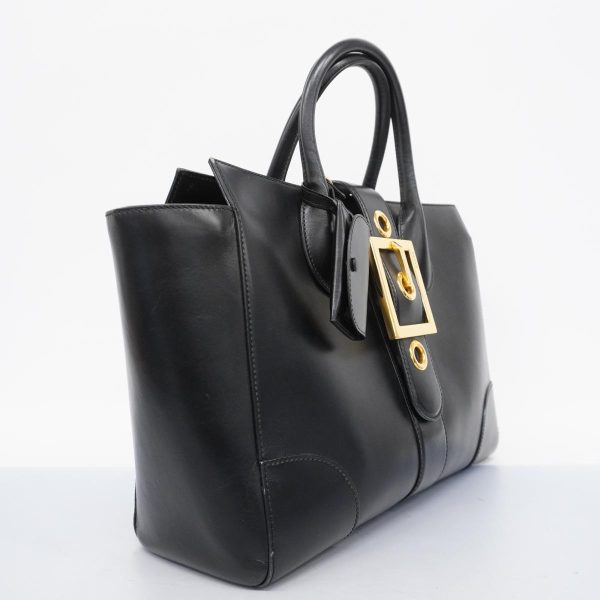 1240001039000 2 Gucci Tote Bag Leather Black Gold Hardware