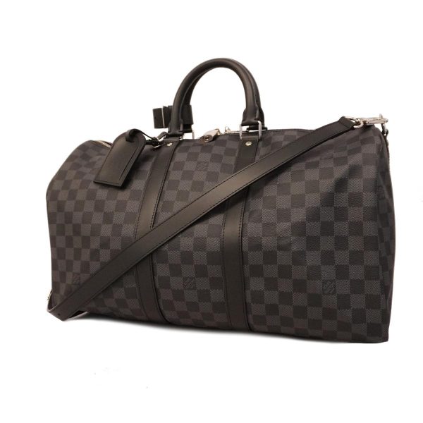 1240001039003 1 1 Louis Vuitton Boston Bag Bandouliere 45 Black Gray