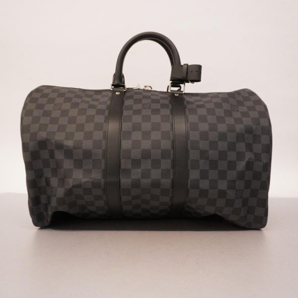 1240001039003 10 1 Louis Vuitton Boston Bag Bandouliere 45 Black Gray