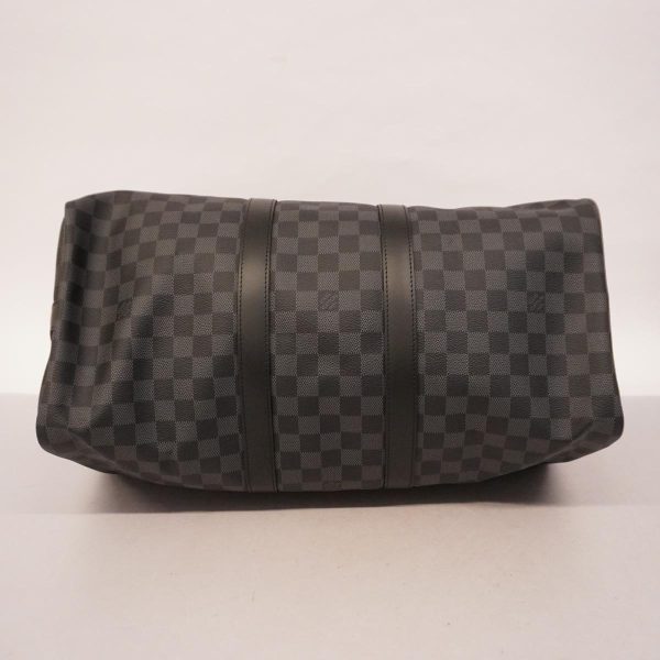 1240001039003 3 1 Louis Vuitton Boston Bag Bandouliere 45 Black Gray