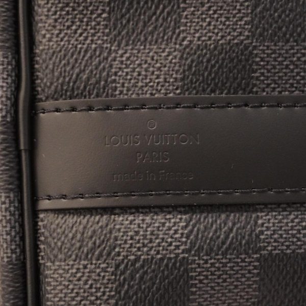 1240001039003 5 1 Louis Vuitton Boston Bag Bandouliere 45 Black Gray