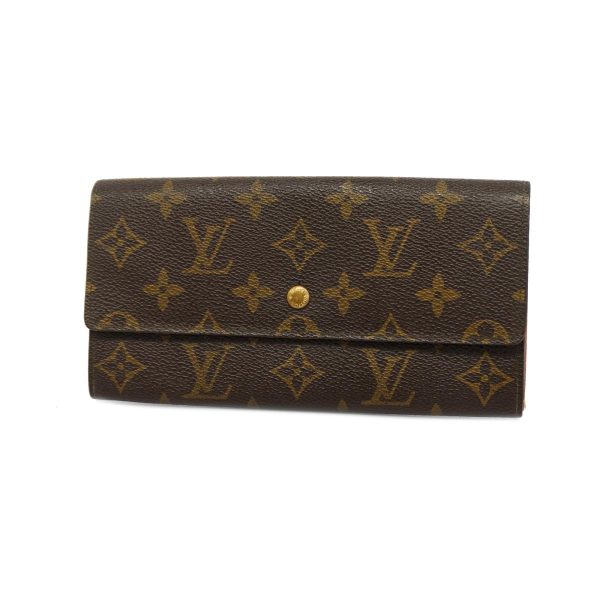 1240001039010 1 Louis Vuitton Long Wallet Porte Mone Credit Brown