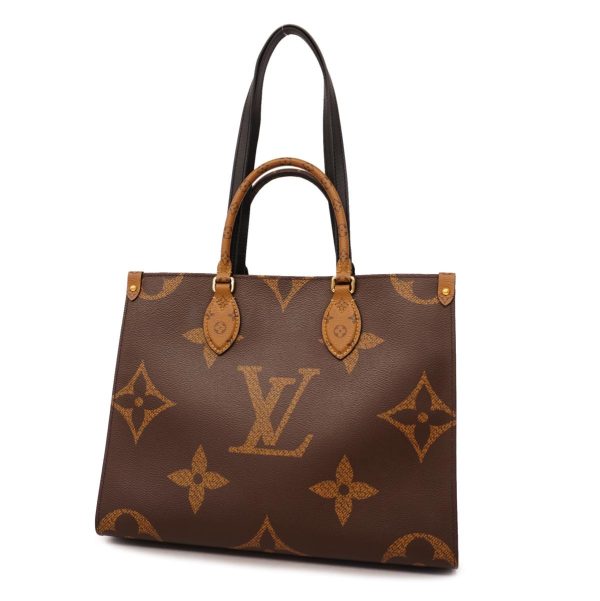 1240001039046 1 Louis Vuitton 2way Bag Giant On The Go MM Brown