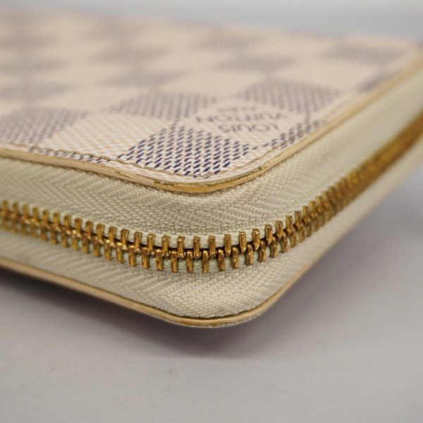 1240001039060 8 Louis Vuitton Long Wallet Damier Azur Zippy White