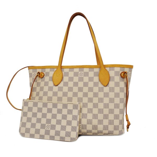 1240001039079 1 Louis Vuitton Tote Bag Damier Neverfull PM White