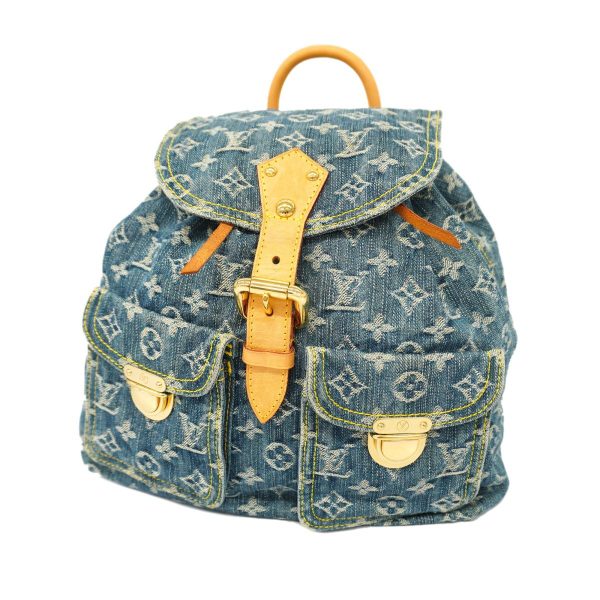 1240001039094 1 Louis Vuitton Rucksack Denim Sackad GM Blue