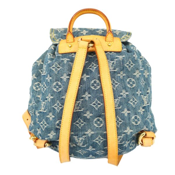 1240001039094 11 Louis Vuitton Rucksack Denim Sackad GM Blue