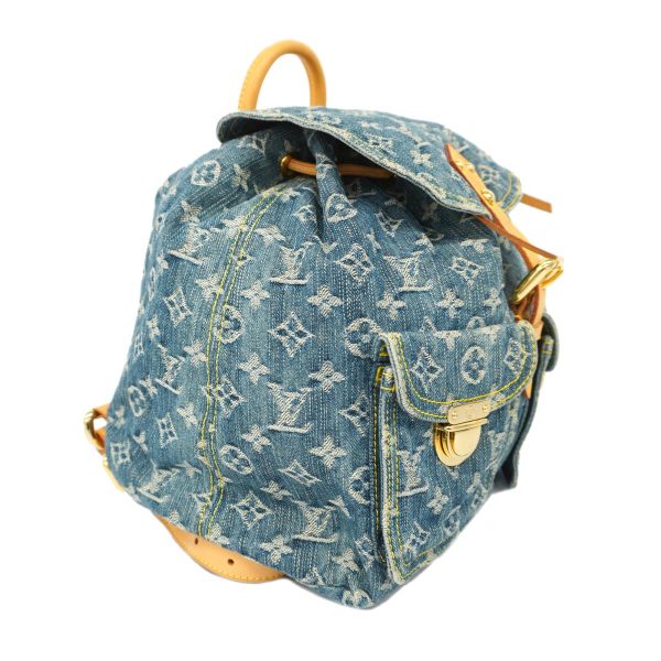 1240001039094 2 Louis Vuitton Rucksack Denim Sackad GM Blue