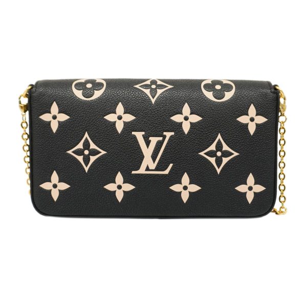 1240001039095 10 Louis Vuitton Shoulder Wallet Pochette Noir Beige