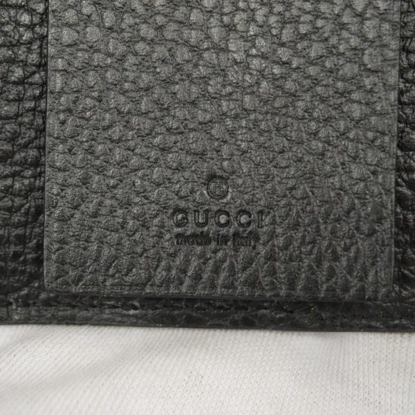 1240001039103 4 Gucci Key Case GG Marmont Leather Black Beige