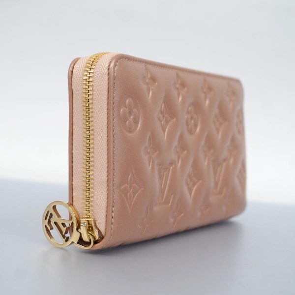 1240001039211 2 Louis Vuitton Long Wallet Emboss Zippy Rose Gold