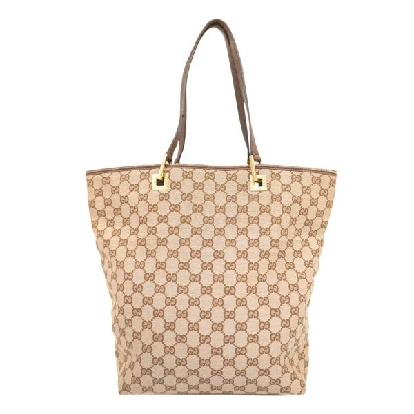 1240001039215 1 Gucci Tote Bag Canvas Brown Gold Hardware