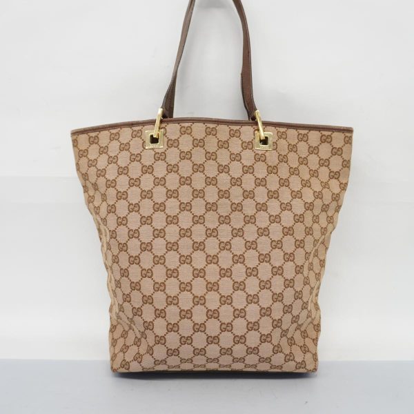 1240001039215 15 Gucci Tote Bag Canvas Brown Gold Hardware