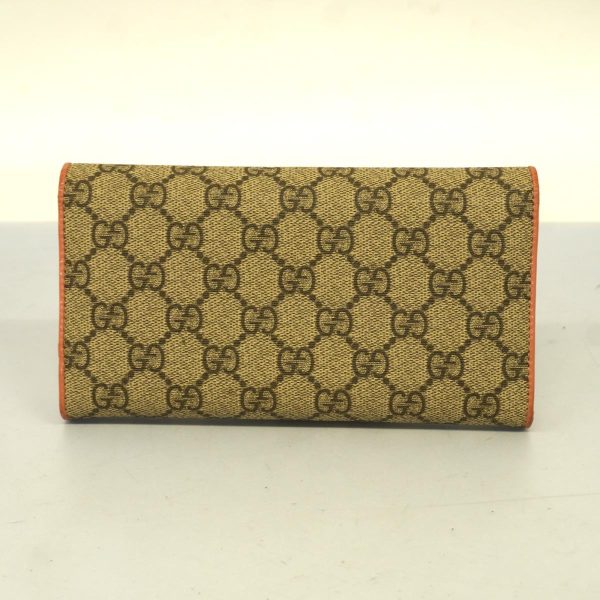 1240001039308 11 Gucci Long Wallet GG Supreme Orange Pink Brown