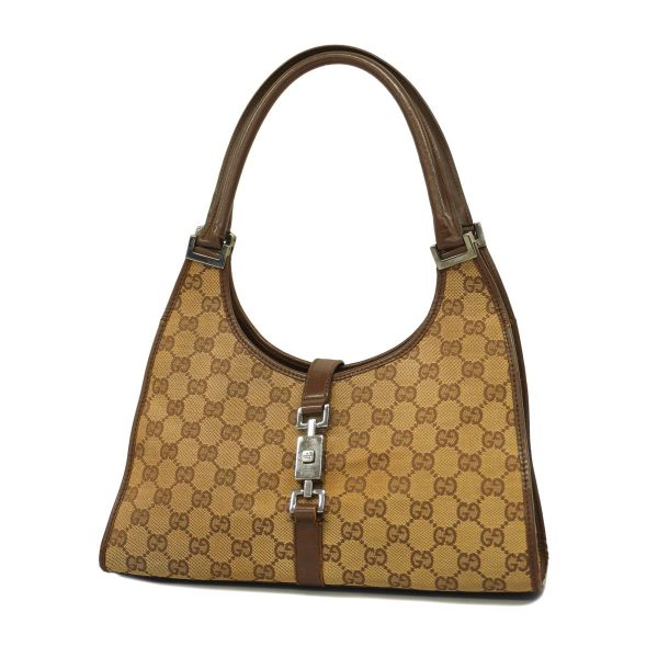 1240001039379 1 Gucci Handbag GG Canvas Brown Silver Hardware