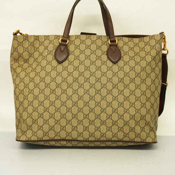 1240001039419 8 Gucci 2way Bag GG Supreme Brown Gold Hardware