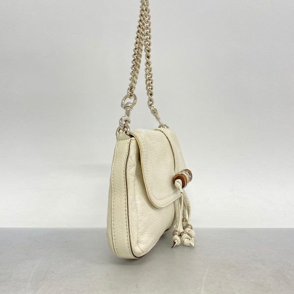 1240001039448 2 Gucci Shoulder Bag Bamboo White Silver Hardware