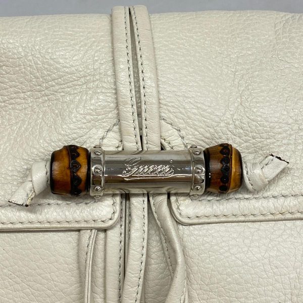 1240001039448 9 Gucci Shoulder Bag Bamboo White Silver Hardware