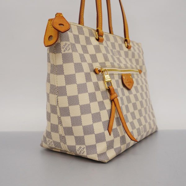 1240001039498 2 Louis Vuitton Tote Bag Damier Azur Jena PM White