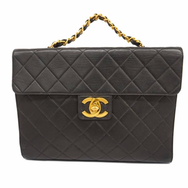 1240001039505 12 Chanel Shoulder Bag Matelasse Black Gold Hardware