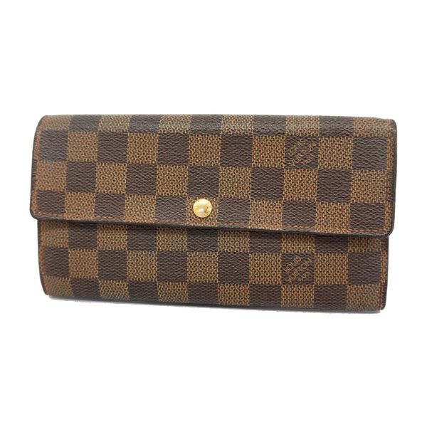 1240001039543 1 Louis Vuitton Long Wallet Portefeuille Sara Ebene