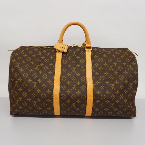 1240001039561 13 Louis Vuitton Boston Bag Monogram Keepall 55 Brown