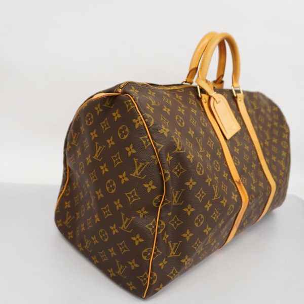 1240001039561 2 Louis Vuitton Boston Bag Monogram Keepall 55 Brown