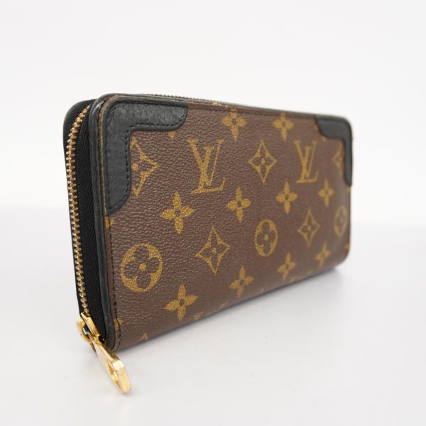 1240001039566 2 Louis Vuitton Long Wallet Zippy Retiro Brown Noir