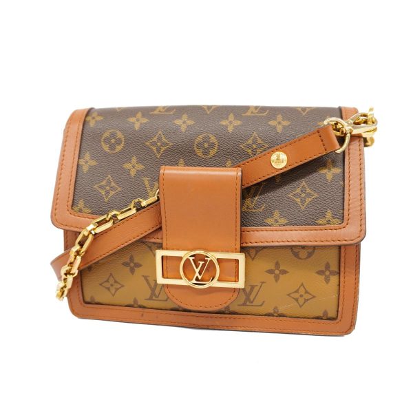 1240001039574 1 Louis Vuitton 2way Bag Reverse Dauphine MM Brown