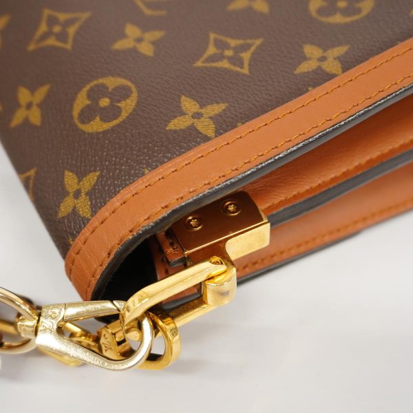 1240001039574 11 Louis Vuitton 2way Bag Reverse Dauphine MM Brown