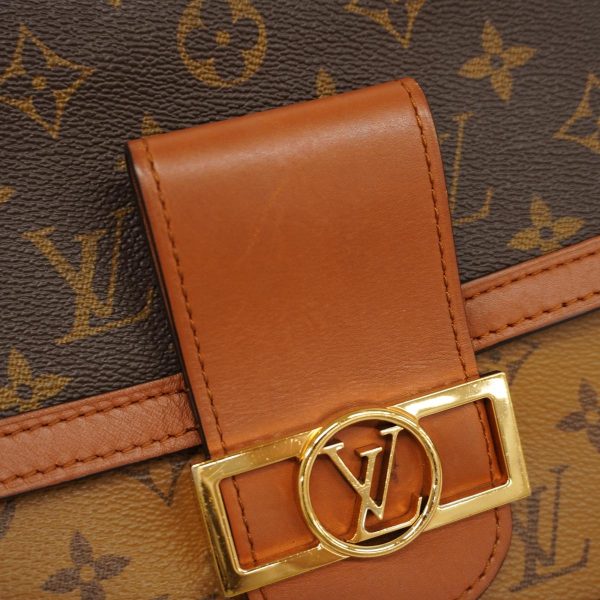 1240001039574 8 Louis Vuitton 2way Bag Reverse Dauphine MM Brown