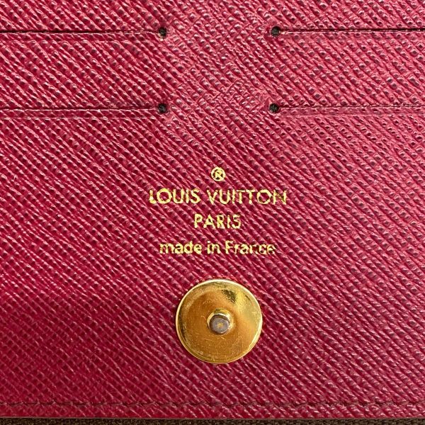 1240001039591 4 Louis Vuitton Long Wallet Adele Brown Fuchsia