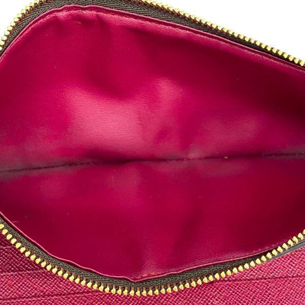 1240001039591 7 Louis Vuitton Long Wallet Adele Brown Fuchsia