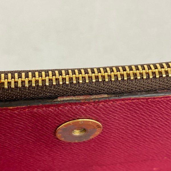 1240001039591 9 Louis Vuitton Long Wallet Adele Brown Fuchsia