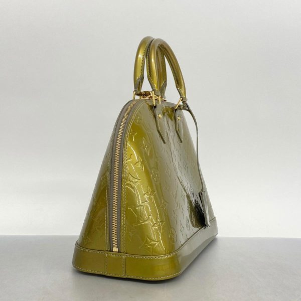 1240001039594 2 Louis Vuitton Handbag Vernis Alma Vert Olive