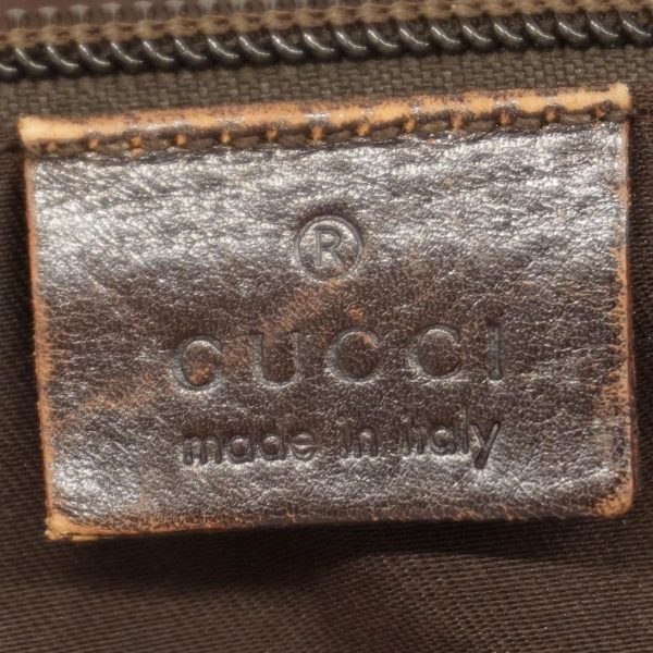 1240001039603 5 Gucci Shoulder Bag GG Canvas Brown Silver Hardware