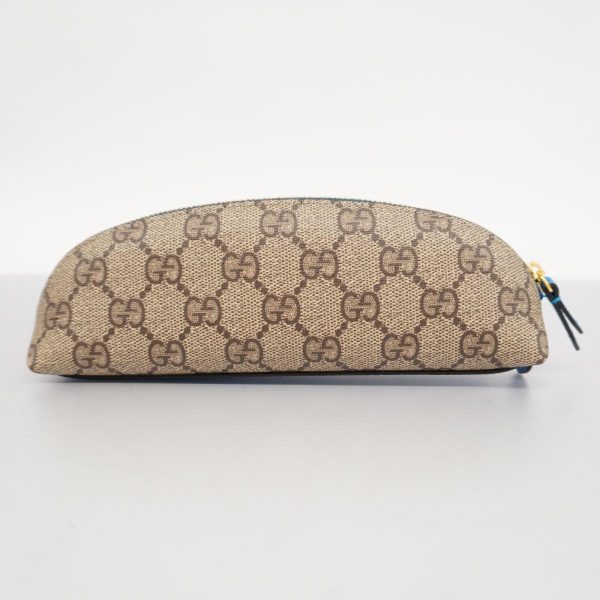 1240001039606 7 Gucci Pencil Case GG Supreme Brown Blue