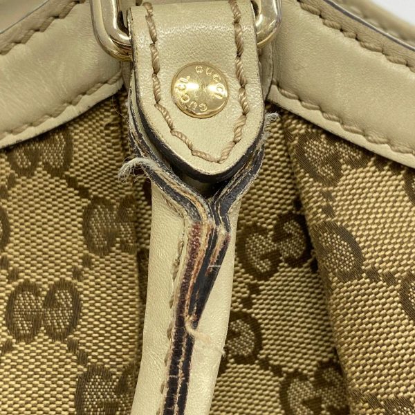 1240001039612 12 Gucci Tote Bag GG Canvas Brown Gold Hardware