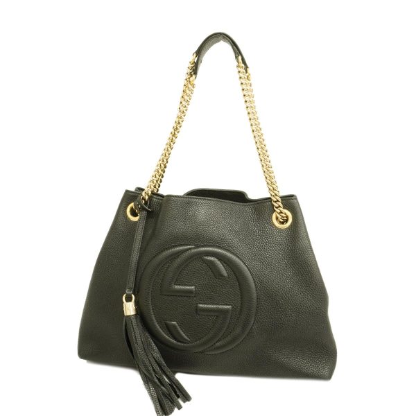 1240001039620 1 Gucci Shoulder Bag Soho Black Gold Hardware