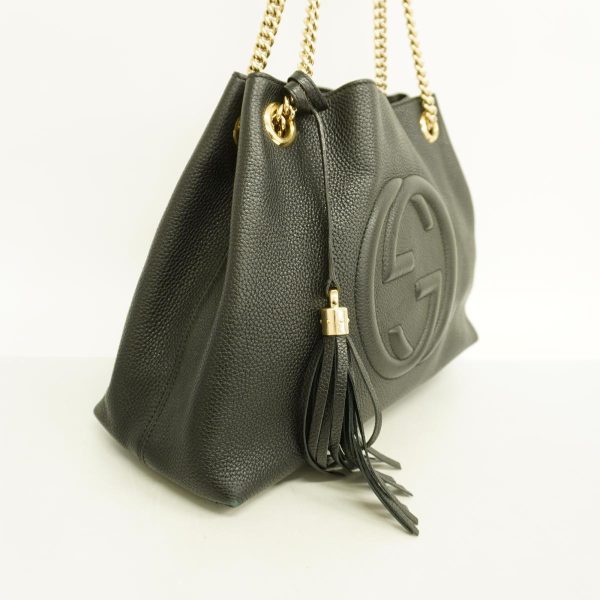 1240001039620 2 Gucci Shoulder Bag Soho Black Gold Hardware