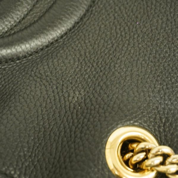 1240001039620 9 Gucci Shoulder Bag Soho Black Gold Hardware