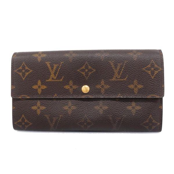 1240001039627 1 Louis Vuitton Long Wallet Portomone Credit Brown