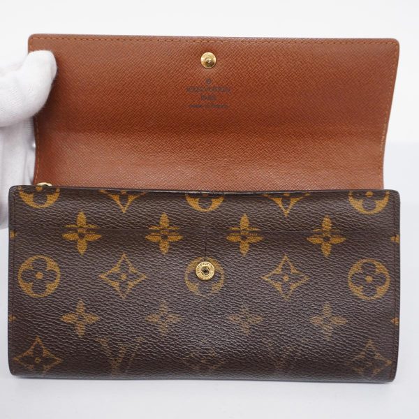 1240001039627 13 Louis Vuitton Long Wallet Portomone Credit Brown