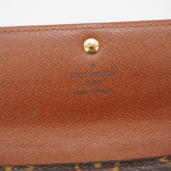 1240001039627 4 Louis Vuitton Long Wallet Portomone Credit Brown