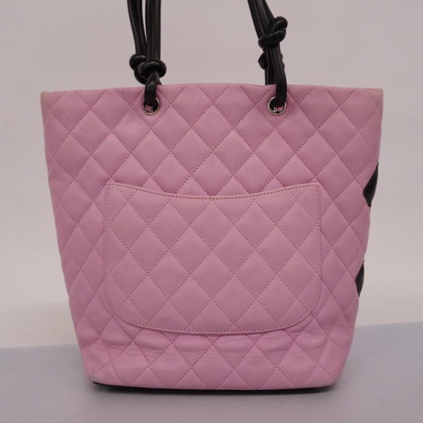 1240001039668 13 Chanel Cambon Lambskin Tote Bag Pink