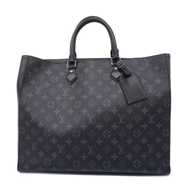 1240001039678 1 Louis Vuitton Tote Bag Grand Sac Black Gray