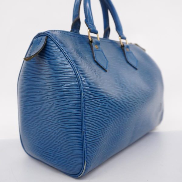 1240001039681 2 Louis Vuitton Handbag Epi Speedy 25 Toledo Blue