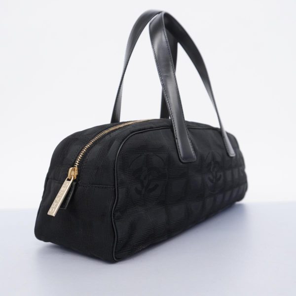 1240001039707 2 Chanel Handbag Travel Nylon Black Gold Hardware