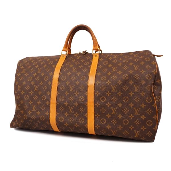 1240001039730 1 Louis Vuitton Boston Bag Monogram Keepall 60 Brown